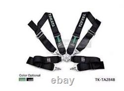 Takata 4 Point Snap-On 3 with Camlock Racing Seat Belt Harness Green