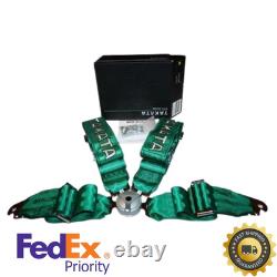 Takata Black 4 Point Race Snap-On 3 Racing Seat Belt Harness with Camlock fast