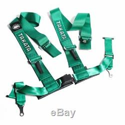 Takata DRIFT III (3) Series Seat Belt Harness ASM BOLT (4PT BOLT-ON) Green New