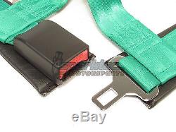 Takata Drift II Bolt-On Seat Belt Safety Harness Green 2 Shoulder/Lap 4-Point