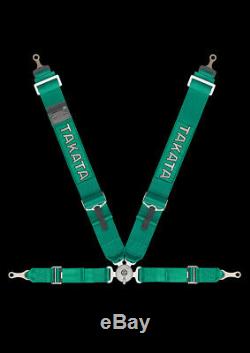 Takata Race Series Seat Belt Safety Harness RACE 4 BOLT (4PT BOLT-ON) Green