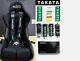 Takata Racing Seat Belt Harness 4 Point Snap-On 3 Cam lock BLACK Express Ship