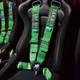 Takata Racing Seat Belt Harness 4 Point Snap-On 3 Cam lock Universal GREEN