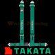 Takata Seat Belt Harness Drift III 4-Point ASM Green (Snap-On) 70002US-H2