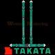 Takata Seat Belt Harness Drift II 4-Point ASM Green (Snap-On) 74000US-H2