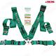 Takata Style Race Seat Belt 4 Point Drift 3 ASM Snap On Harness Green or Black