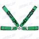 TakataaUniversal 4 Point Snap-On 3 With Camlock Racing Seat Belt Harness Green