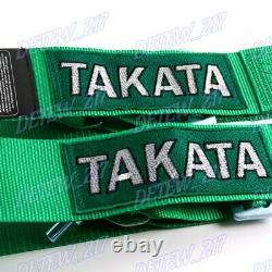 TakataaUniversal 4 Point Snap-On 3 With Camlock Racing Seat Belt Harness Green