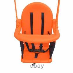 Toddler Swing Set with Safety Harness Orange vidaXL