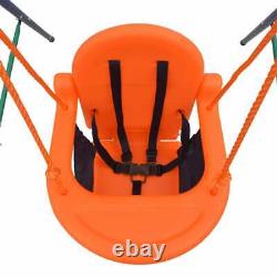 Toddler Swing Set with Safety Harness Orange vidaXL