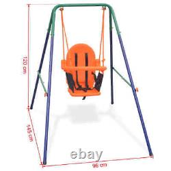 Toddler Swing Set with Safety Harness Orange vidaXL