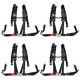 USA 4 Pack Seat Belt Harness 4 Point 2 Padded Black For Polaris RZR XP S 4 1000