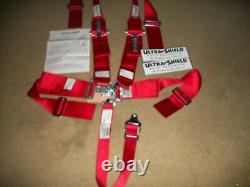 Ultrashield June 2022 Sfi 16.1 Red Seat Belts Harness Imca USA Wissota Hans Dev