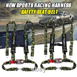 Universal 2PCS 4 Point 2 Inch Racing Seat Belt Harness Quick Release Safety Belt