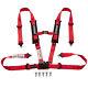 Universal 2'' 4-Point Latch&Link Safety Harness Seat Belt with Soft Shoulder Pad