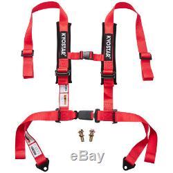 Universal 2'' inch 4-Point Racing Nylon Safety Harness Adjustable Seat Belt Red