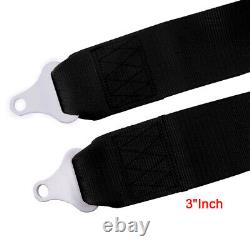 Universal 3INCH 5-Point Black Sport Quick Release Safety Seat Belt Harness