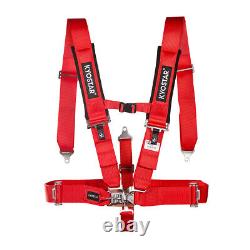 Universal 3'' 5-Point Camlock Quick Release Racing Seat Belt Safety Harness RED