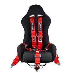 Universal 3'' 5-Point Camlock Quick Release Racing Seat Belt Safety Harness RED