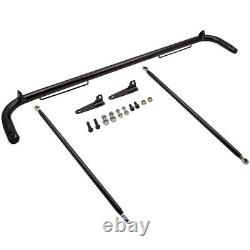 Universal 49 Inch 4-Point Racing Safety Seat Belt Roll Harness Bar Rod Black Bar