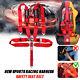 Universal 4 Point Camlock Quick Release Seat Belt Harness 3 Wide Black/Red