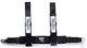 Universal 4 Point Harness Seat Belt with Chrome Push Button Buckle Black