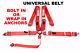 Universal 5 Point Racing Harness Seat Belt 3 Sfi 16.1 Cam Lock Red