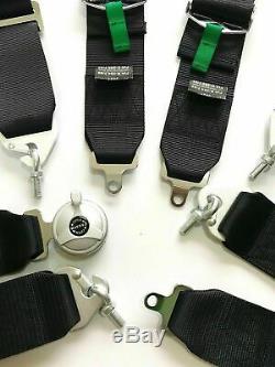 Universal Black 4Point Racing Safety Seat Belt Harness Quick Release TKATA