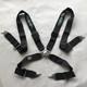 Universal Black 4 Point Camlock Quick Release Racing Car Seat Belt Harness 3 W