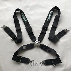 Universal Black 4 Point Camlock Quick Release Racing Car Seat Belt Harness 3 W