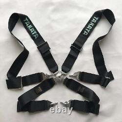 Universal Black 4 Point Camlock Quick Release Racing Car Seat Belt Harness 3 W