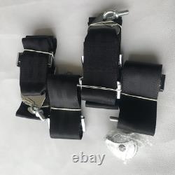 Universal Black 4 Point Camlock Quick Release Racing Car Seat Belt Harness 3 W
