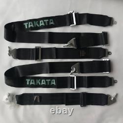 Universal Black 4 Point Camlock Quick Release Racing Car Seat Belt Harness 3 W