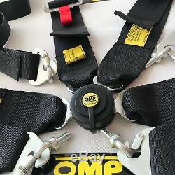 Universal Black 4 Point Camlock Quick Release Racing Car Seat Belt Harness F OMP