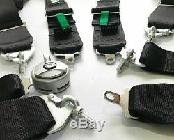 Universal Black 4 Point Camlock Quick Release Racing Seat Belt Harness