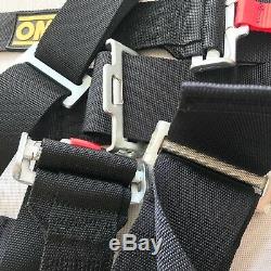 Universal Black 4 Point Camlock Quick Release Seat Belt Harness 3W OMP Racing