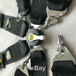 Universal Black 4 Point Camlock Quick Release Seat Belt Harness For Sabelt
