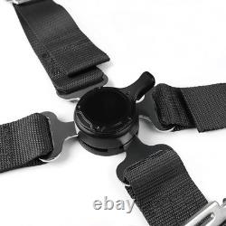 Universal Black 4 Point Quick Release Camlock Racing Seat Belt Safety Harness