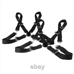 Universal Black 4 Point Quick Release Camlock Racing Seat Belt Safety Harness