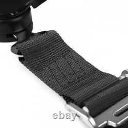 Universal Black 4 Point Quick Release Camlock Racing Seat Belt Safety Harness