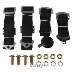 Universal Black 4 Point Quick Release Camlock Racing Seat Belt Safety Harness
