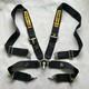 Universal Black Sabelt 4 Point Camlock Quick Release Racing Seat Belt Harness