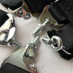 Universal Black Sabelt 4 Point Camlock Quick Release Racing Seat Belt Harness