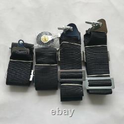 Universal Black Sabelt 4 Point Camlock Quick Release Racing Seat Belt Harness 3