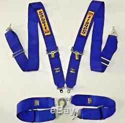 Universal Blue 4 Point Camlock Quick Release Racing Car Seat Belt Harness FIA