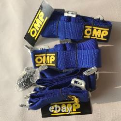 Universal Blue 4 Point Camlock Quick Release Racing Seat Belt Harness OMP 3W#1