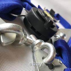 Universal Blue 4 Point Camlock Quick Release Racing Seat Belt Harness OMP 3W#1