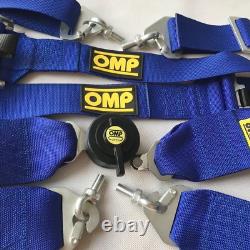 Universal Blue 4 Point Camlock Quick Release Racing Seat Belt Harness OMP 3W#1