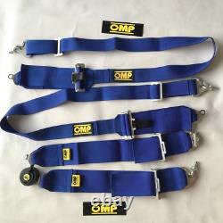 Universal Blue 4 Point Camlock Quick Release Racing Seat Belt Harness OMP 3W#1