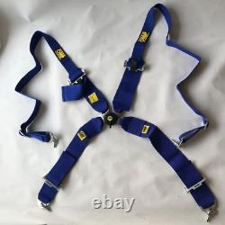 Universal Blue 4 Point Camlock Quick Release Racing Seat Belt Harness OMP 3W#1